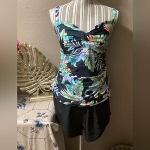 City Chic Tropical Print Swim Samira-Tankini